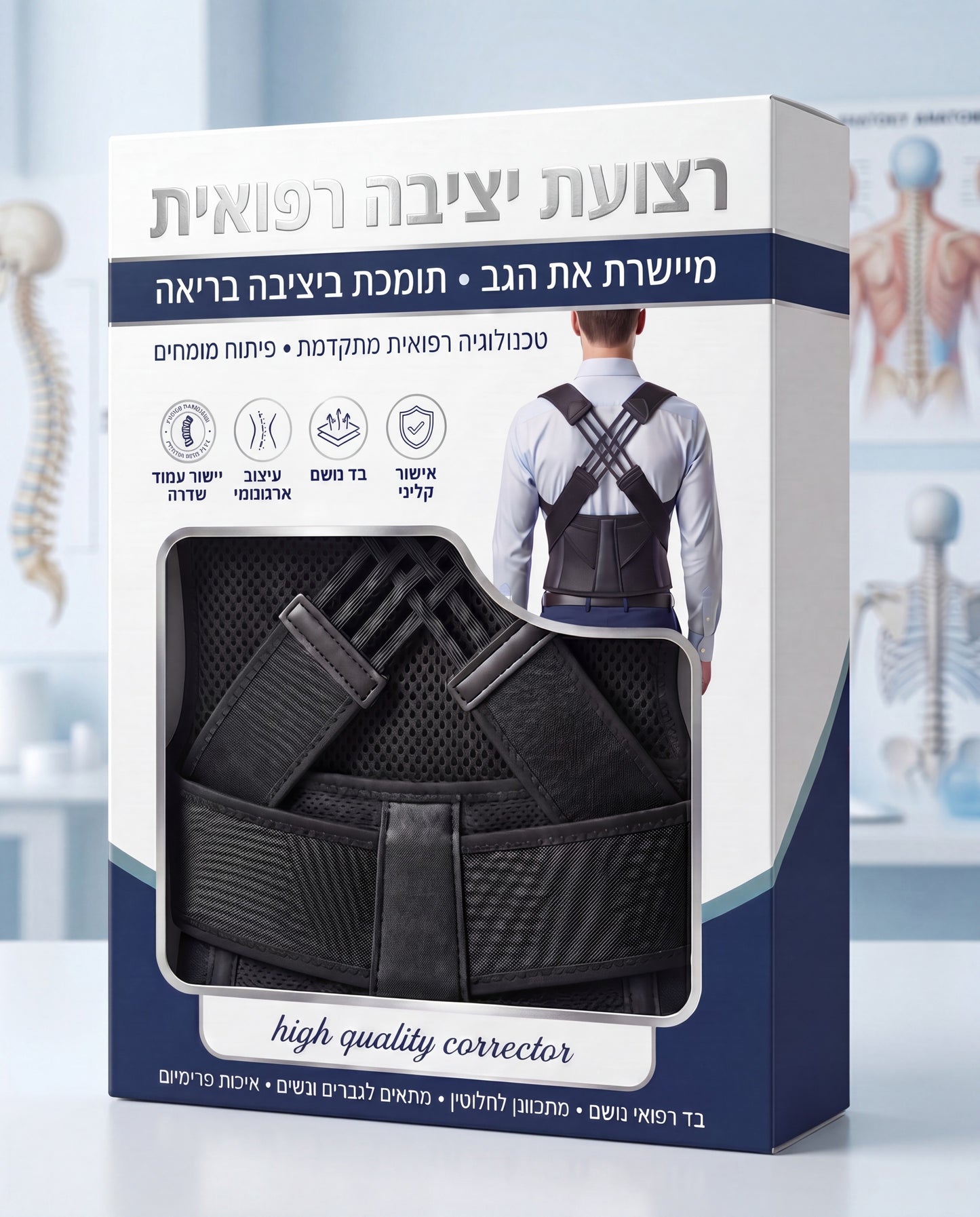 StraightBack™ - רצועת יציבה רפואית מתקדמת